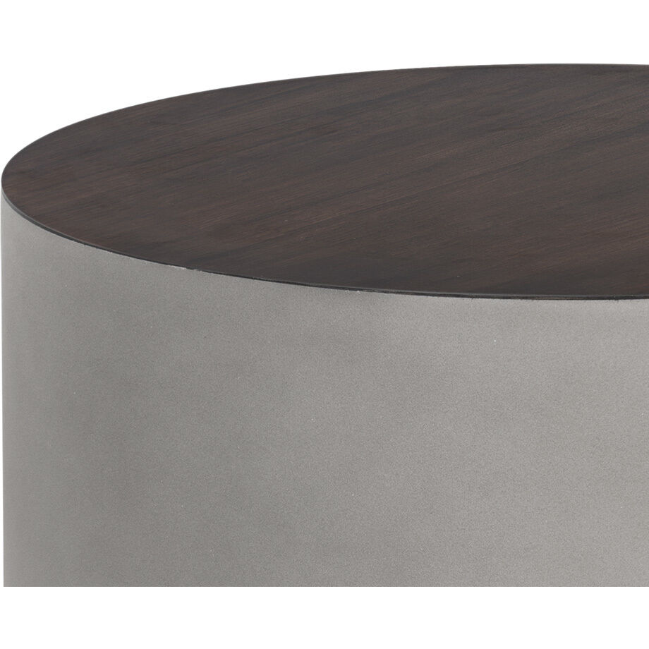 Diaz 20 X 16 inch Grey / Wood Grain Brown Outdoor End Table
